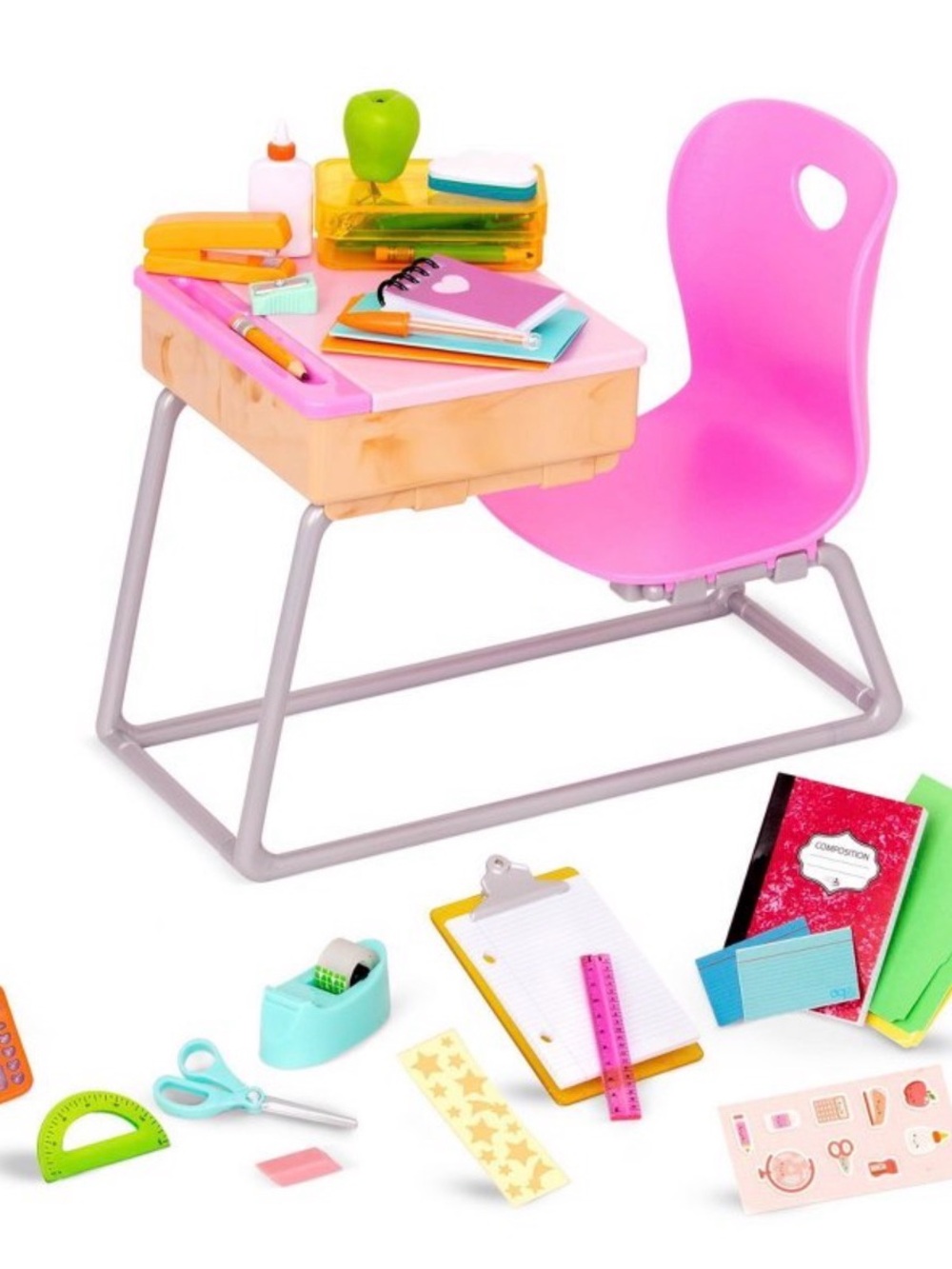 Our generation Flying Colors School Desk & Accessories Set